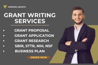 write grant proposal for sbir, nih, nsf, dod and usaid grants
