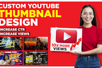 design clickbait youtube thumbnail and banner
