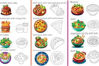 design outlines and color icons