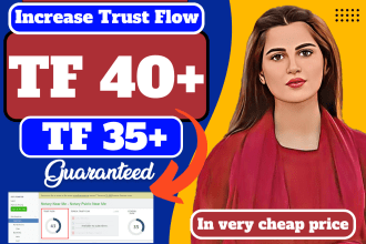 increase majestic trust flow tf 40 plus very cheap and safe