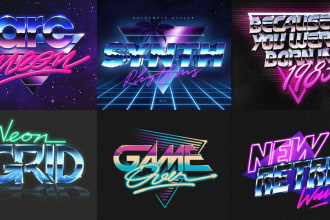 design 80s retro logo