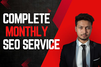 do complete monthly SEO service for organic traffic growth
