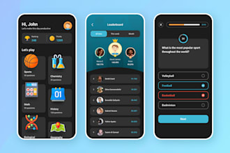 develop quiz app, ai quiz app, quiz website, online lesson app