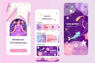 develop react native or flutter meditation app, calm app