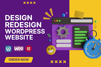 do a wordpress website design or redesign wordpress blog using elementor pro