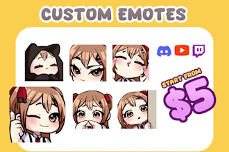 create custom anime discord, twitch emotes or sub badges