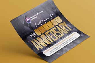 top notch, unique church event flyer within 3hours
