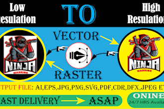 do logo vector tracing, vectorize image, or convert image to vector quickly