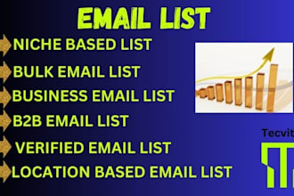 collect a niche targeted active email and bulk email list