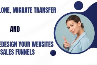 clone, redesign, migrate, transfer websites, clixlo sales funnels, to systeme io
