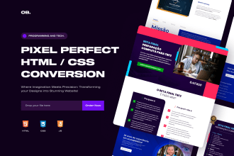 convert website ui design, xd, figma, psd to html responsive