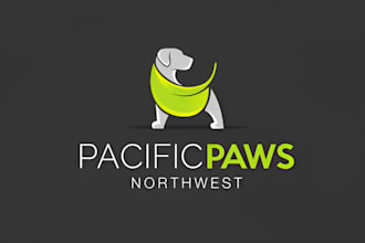 do minimalist pet, cat, animal and veterinary clinic logo design
