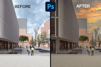 enhance your architectural renders with photoshop