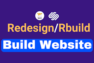 build, rebuild, redesign wix, squarespace website design