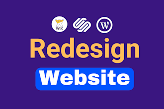 redesign wix, squarespace website