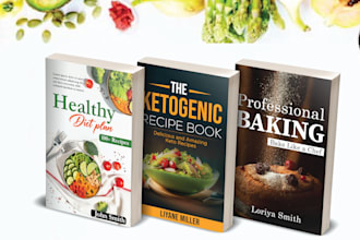 design a KDP cookbook cover, recipe book cover design