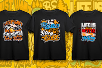 do bulk typography t shirt design and graphic t shirt design