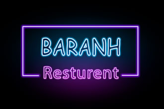 design neonlight logo,neon text,neon sign