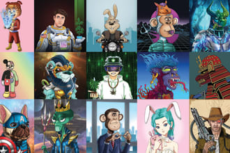 do high quality cartoon character and nft collection