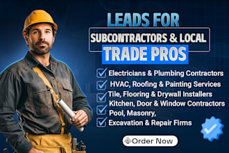 find subcontractor businesses decision maker contact list
