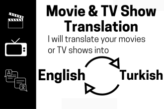 translate movies tv shows english to turkish and vice versa