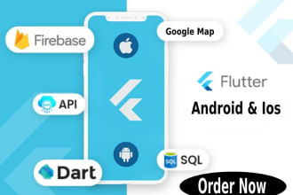 do rest api , firebase integration and google map integration in flutter