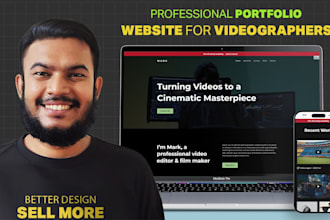 develop videography portfolio website for videographer or cinematographer