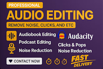 do audio repairing, editing, clicks and noise removing in audacity