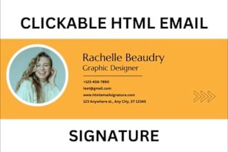 do business html email signature design with logo
