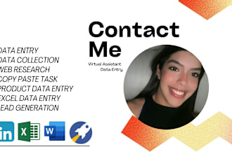 do web research, data entry and administration task