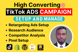 run and manage shopify tik tok ads, tiktok advertising, tik tok ads campaign