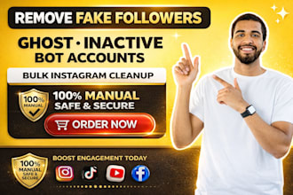 remove fake, bot, ghost followers unfollow instagram inactive users delete posts