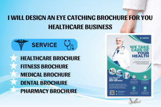design healthcare, medical, dentist, fitness, pharmacy brochure