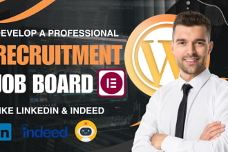 develop a professional job board, recruitment website like linkedin and indeed