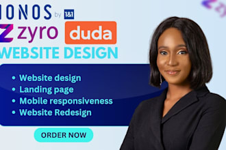 design and redesign duda website builder ionos zyro jimdo godaddy website