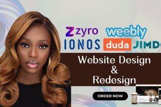 design and redesign duda ionos zyro jimdo godaddy website