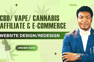 create cbd, vape, cannabis ecommerce and affiliate website