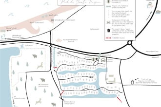 create a hand drawn illustrated map