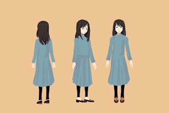 make anime character sheet and sprite sheet