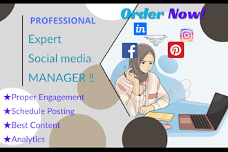 be your expert social media marketing  manager