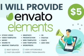 provide envato elements files for 5 dollars