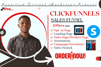clickfunnels sales page, domain integration, clickfunnels, funnelish landing pg