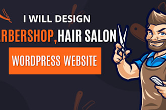 design barber, barbershop and hair salon wordpress website