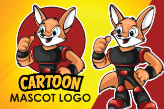 design stunning mascot logo and cartoon characters
