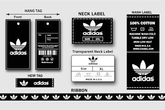 design clothing tags, hang tag, shirt tag, neck tag in 4 hrs