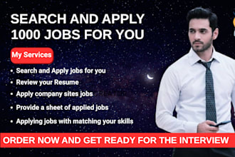search and apply  for 1000 jobs for you