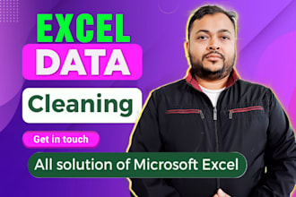 be your excel expert for data cleanup and formatting