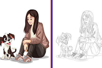 do detailed photo into vector line art of any diagram, and vector tracing