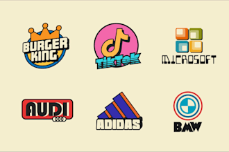 design your logo to be retro vintage simple 80s, 90s