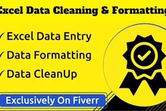 do excel data cleaning and formatting, merging, splitting, CSV, sorting